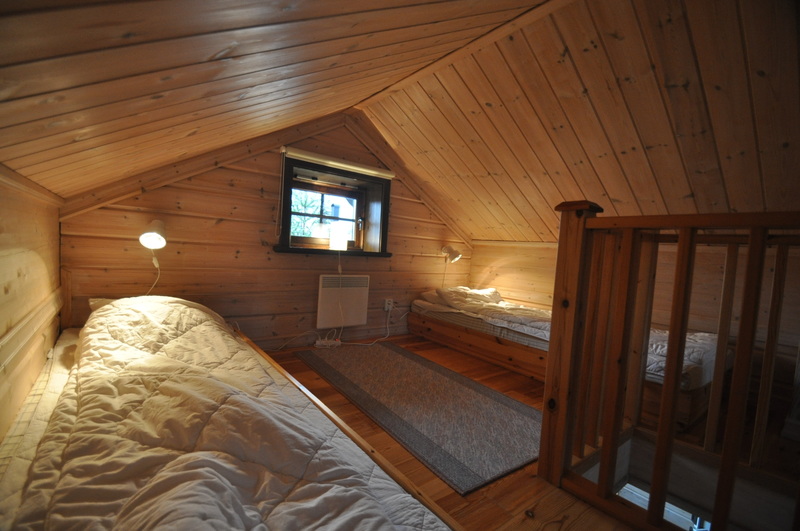 Två sängar på loftet